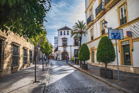 JEREZ DE LA FRONTERA, SPAIN - CIRCA NOVEMBER, 2019:  The townscape of Jerez de la Frontera in...