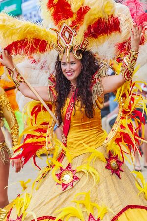 COBURG, GERMANY - CIRCA JULY, 2011: The unidentified samba musicians participates at the annual samba festival in Coburg, Germanyのeditorial素材