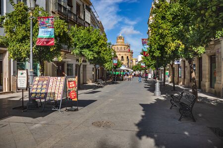JEREZ DE LA FRONTERA, SPAIN - CIRCA NOVEMBER, 2019:  The townscape of Jerez de la Frontera in Andalusia, Spainのeditorial素材