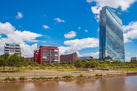 FRANKFURT ON THE MAIN, GERMANY - CIRCA JUNE, 2016: European Central Bank Tower in Frankfurt on the Main, Germanyのeditorial素材