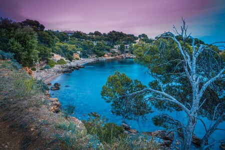 The coast of Mallorca Island, the Balearic Islands in the Mediterranean Sea, Spainの写真素材