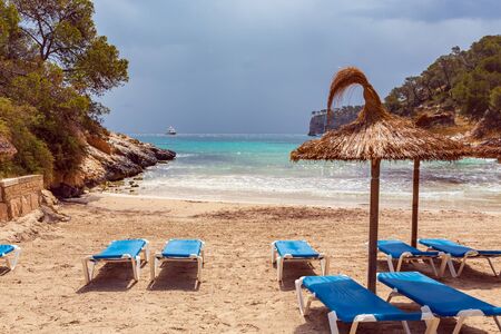 The Portals Vells bay on Mallorca Island, the Balearic Islands in the Mediterranean Sea, Spainの写真素材