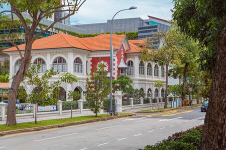 SINGAPORE, SINGAPORE - CIRCA SEPTEMBER, 2017:  Streets of Singapore town, Singapore.のeditorial素材