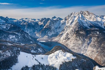 Koenigssee lake and Berchtesgadener Land, Alps Germany,  Europeの写真素材