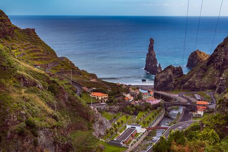 Rural landscape on east coast of Madeira Island, Portugalの写真素材