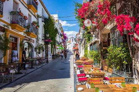 COSTA DEL SOL, SPAIN - CIRCA MAI, 2019:  Townscape of Marbella on the Costa del Sol in Andalusia, Spainのeditorial素材