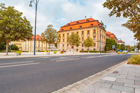 SCHWEINFURT, GERMANY - CIRCA AUGUST, 2018:  The townscape of Schweinfurt in Germany