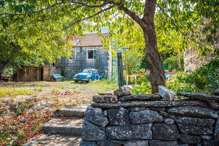 Adriatic coast near Split in Croatiaの写真素材