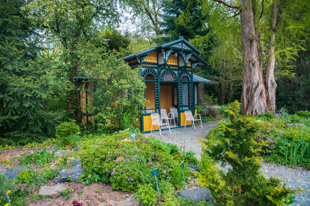 HOF, GERMANY - CIRCA MAY, 2020: The botanical garden of Hof, Bavaria, Germanyのeditorial素材