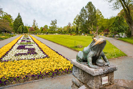 HOF, GERMANY - CIRCA MAY, 2020: The botanical garden of Hof, Bavaria, Germanyのeditorial素材