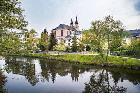 HOF, GERMANY - CIRCA MAY, 2020: The townscape of Hof, Bavaria, Germany