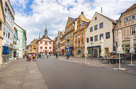 BAD KISSINGEN, GERMANY - CIRCA MAY, 2020: The townscape of Bad Kissingen, Bavaria, Germany
