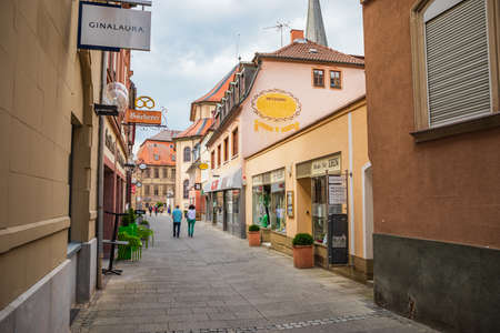 BAD KISSINGEN, GERMANY - CIRCA MAY, 2020: The townscape of Bad Kissingen, Bavaria, Germany