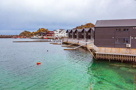 The landscape view of Senja Island near Hamn in Norwayのeditorial素材