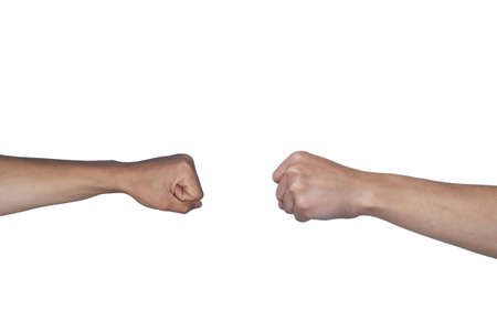 clenched handsの写真素材