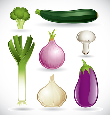 Vector set of various vegetables on a white background - set 2のイラスト素材