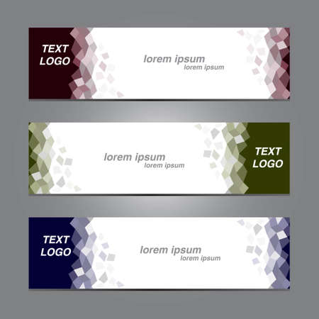 Set of modern and premium abstract banner background design.のイラスト素材
