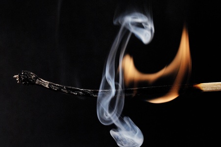 burning match extinguished , burned outの写真素材