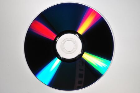dvd in which the reflected light, rainbow-colored spectrumの写真素材