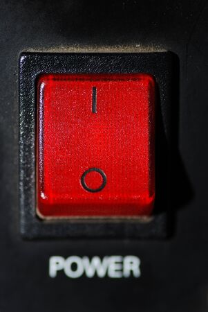 power switch is turned on and red lights