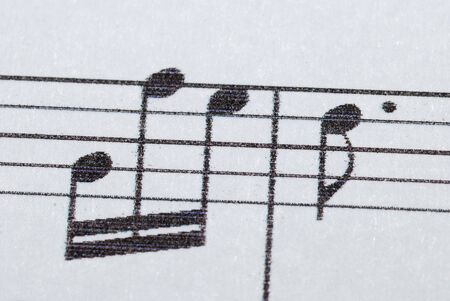 many music notes on a sheet for the concert and orchestral detailの写真素材