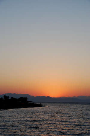 beautiful sunrise at the beginning of egypt portrait formatの写真素材