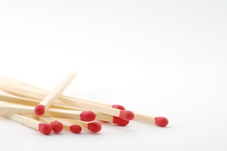 many matches on white background in large view
