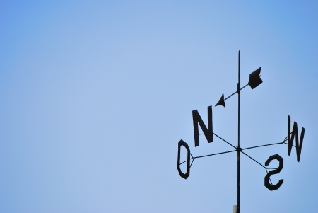 four cardinal points with blue skyの写真素材