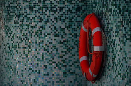 lifebuoy in the relaxing area of ??a ship