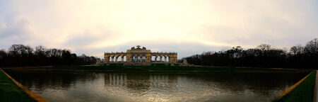 gloriette part of castle in vienna panorama viewのeditorial素材