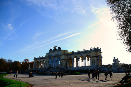 gloriette in vienna complete viewのeditorial素材