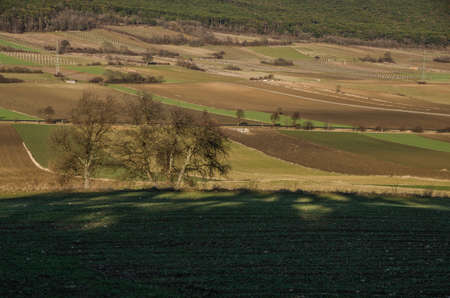 many fields in the natural landscape