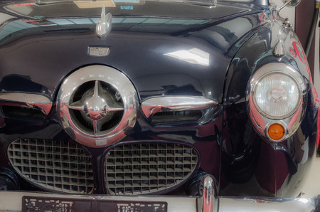 old classic car car front viewのeditorial素材