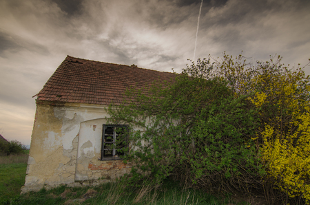 old abandoned house on a farmの写真素材