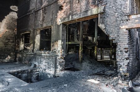 old abandoned building from many bricksの写真素材