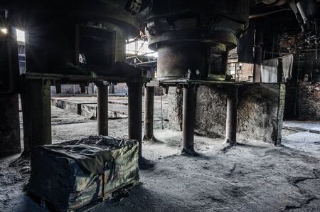 burners in an abandoned foundry