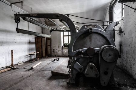 big old machine in a factoryの写真素材