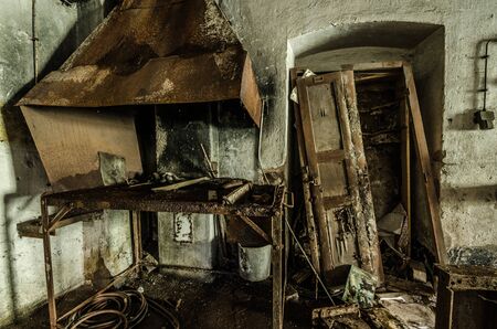 forged in old abandoned factoryの写真素材