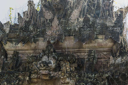 old overgrown temple in indonesia