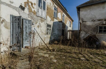 old building of abandoned millの写真素材