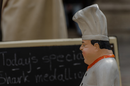 figure cook at restaurant in Italyの写真素材