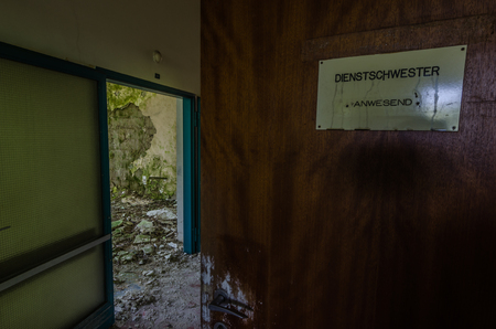 nurse present in an old hospitalの写真素材