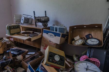 Clock radios and objects in a room