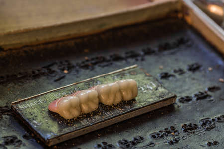 four old implants in a house from a dental technician