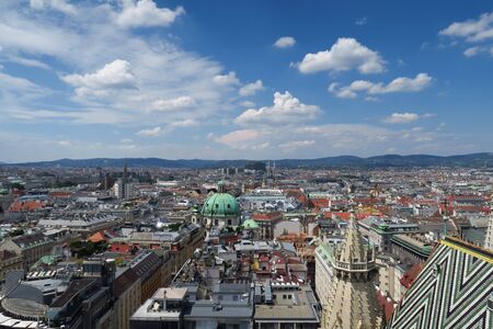 Skyline of the First District in Austrias Capital Viennaの写真素材