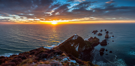Sunrise at Nugget Point, The Catlins, New Zealand.