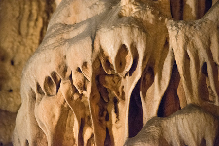 Stalactites looking like skulls in the Vranjaca Cave in the hinterland of Split in Croatia.の写真素材