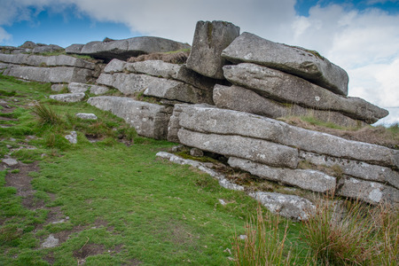 Rough Tor is a tor on Bodmin Moor, near St Breward, Cornwall, UK. The Summit is 1313 ft above mean sea level and therefore the second highest point in Cornwall.の写真素材
