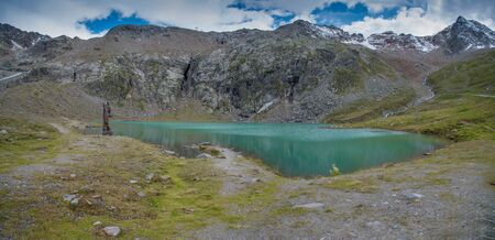 Mountain lake in Tyrolの写真素材