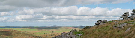 The Cheeswring, a natural rock formation on Stowe's Hill in the Bodmin Moor near Minions in Cornwall.の写真素材